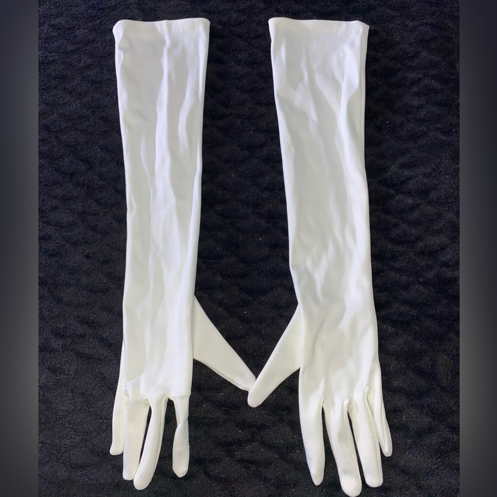 Bridal 19.5" Long Stretch Dull Matte Satin Gloves